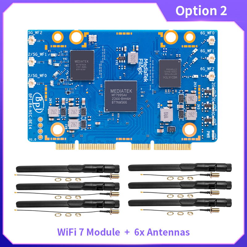 Bananapi Bpi R4 Wifi 7 - BPI-R4-NIC-BE14 WiFi 7 Module with MediaTek